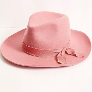 Free People🍄 NWT Pink Kanan Felt Hat western